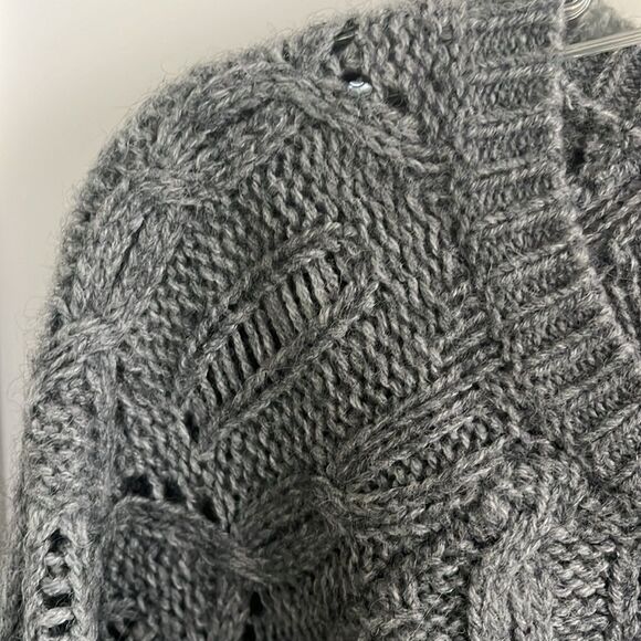 EUC 360 Sweater Salem merino wool Alpaca blend Gray Sweater Sz Med - Picture 5 of 11